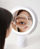 Round LED Beauty Makeup Mirror with a 5X Magnifying small Mirror 3600 Rotation