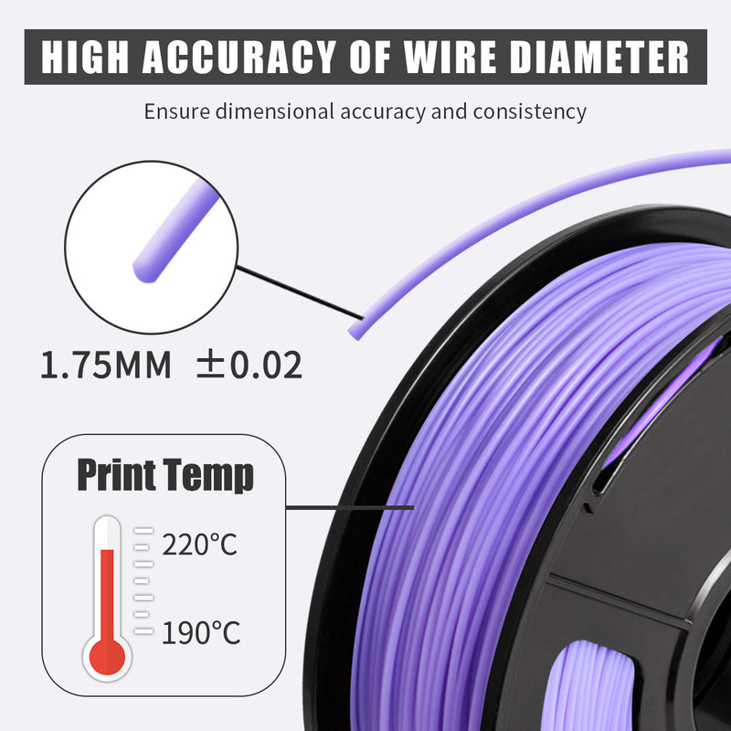 PLA+ 3d Printer Filament - 1kg 1.75mm - Purple