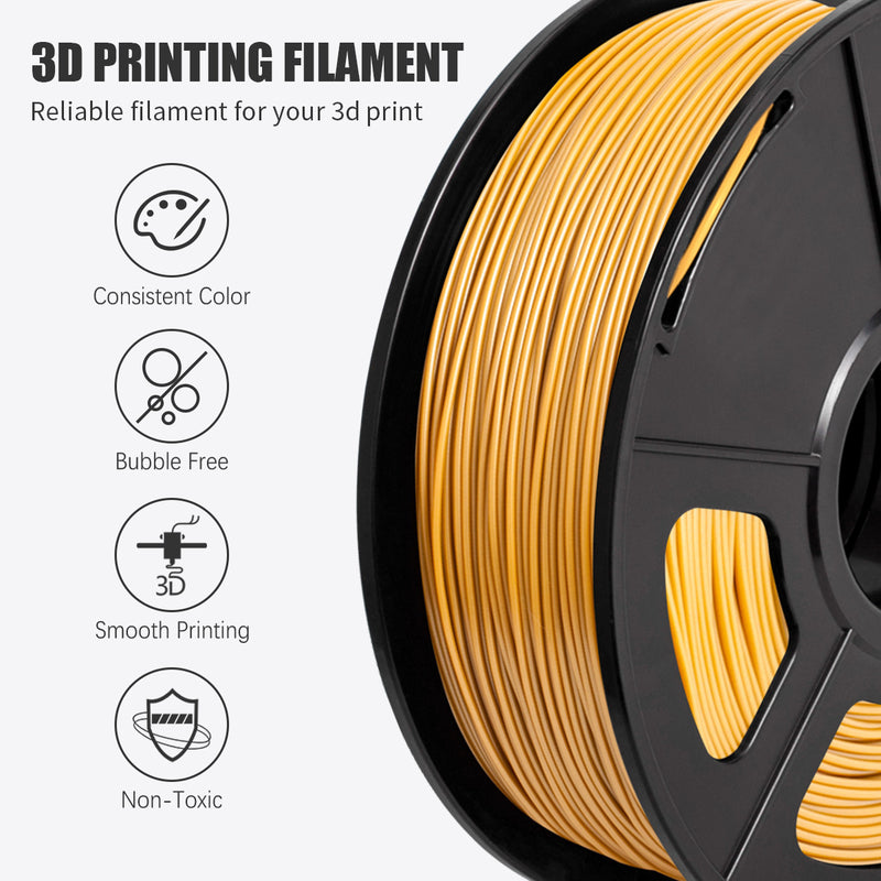 PLA+ 3d Printer Filament - 1kg 1.75mm - Gold