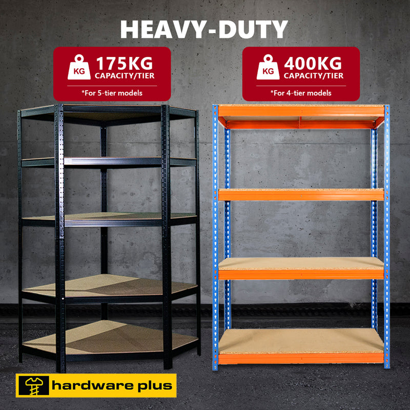 HARDWARE PLUS Warehouse Shelving Garage Rack Heavy Duty Racking 5-Tier- Silver