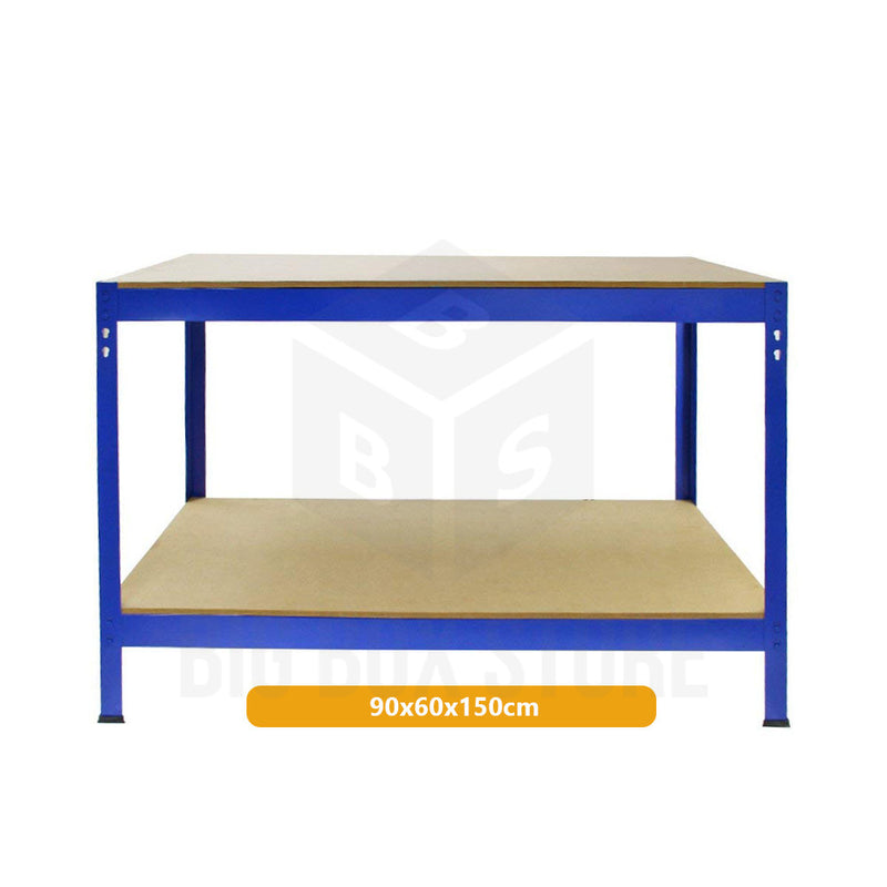 HARDWARE PLUS 2-Tier Workbench Shelving Rack Storage Garage Warehouse 150cm/120cm