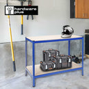 HARDWARE PLUS 2-Tier Workbench Shelving Rack Storage Garage Warehouse 150cm/120cm