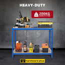 HARDWARE PLUS 2-Tier Workbench Shelving Rack Storage Garage Warehouse 120cm