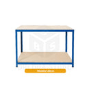 HARDWARE PLUS 2-Tier Workbench Shelving Rack Storage Garage Warehouse 150cm/120cm