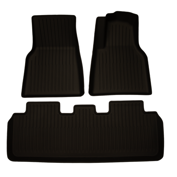 Tesla Model Y 2021-2023 TPE 3D Interior Floor Mat Set Front Rear Accessories
