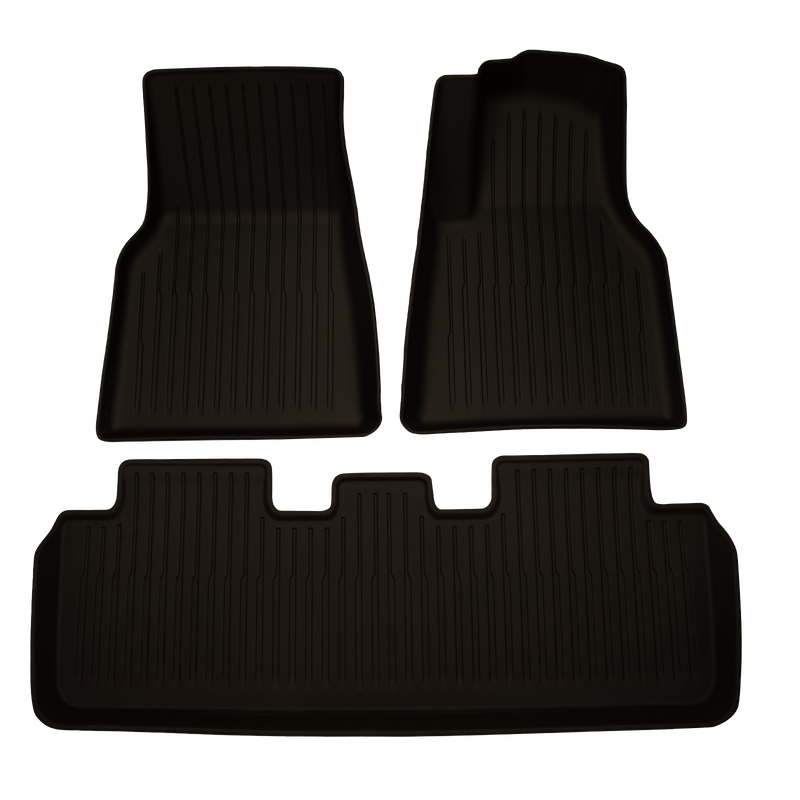 Tesla Model Y 2021-2023 TPE 3D Interior Floor Mat Set Front Rear Accessories