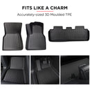 Tesla Model Y 2021-2023 TPE 3D Interior Floor Mat Set Front Rear Accessories