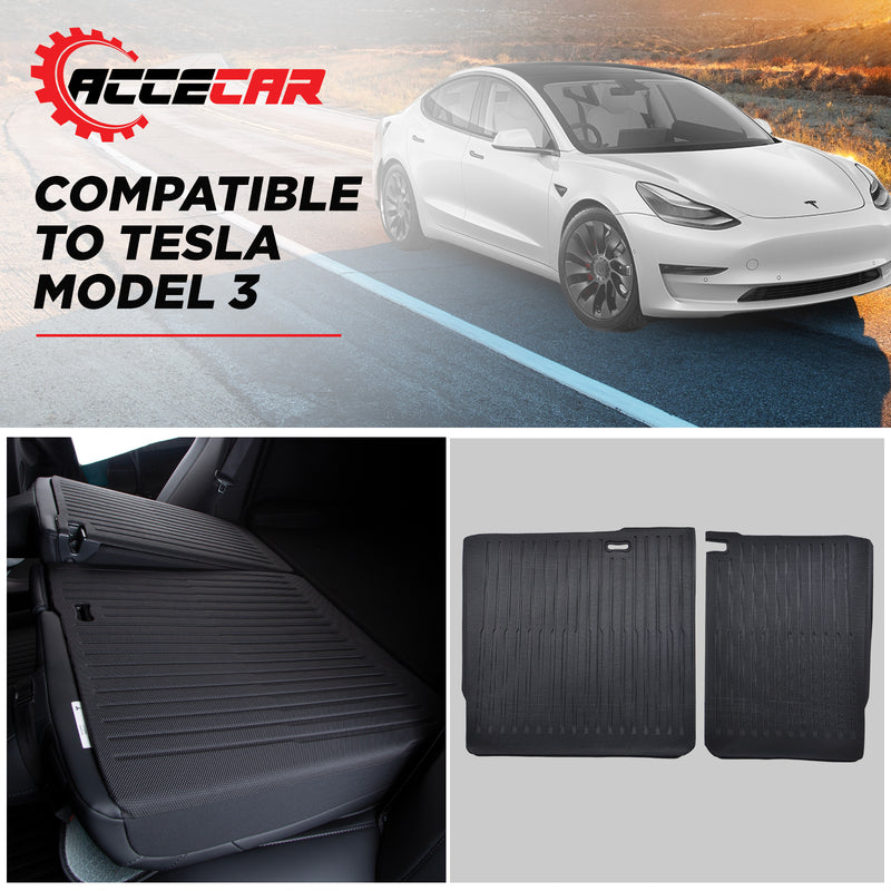 Tesla Model 3 3D Rear Seat Back Protector Cover Premium TPE ECO Friendly