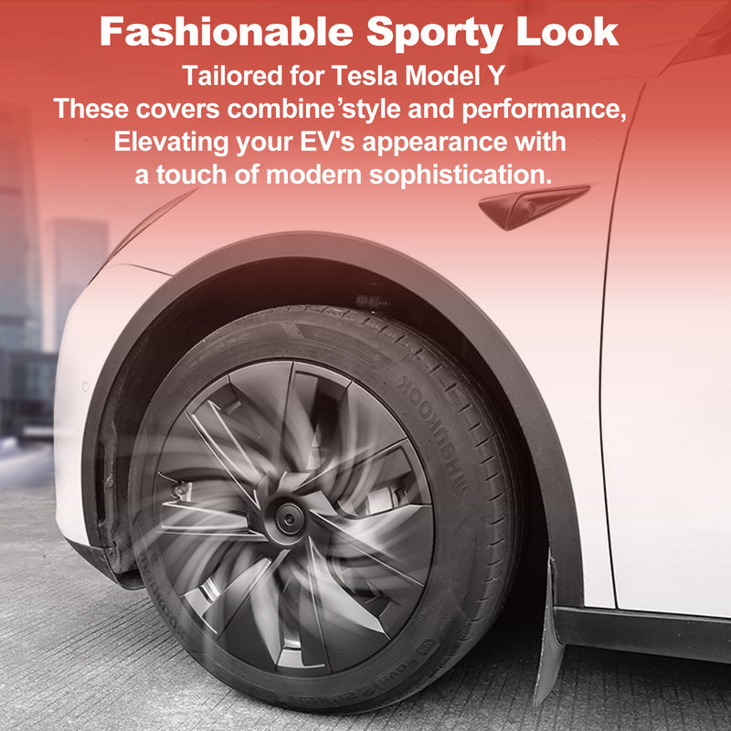 Accecar Tesla Model Y Wheel Cover Set 19-Inch (4-Pc) for 2020-2023 Models Wheel Rim Protectors Hubcap