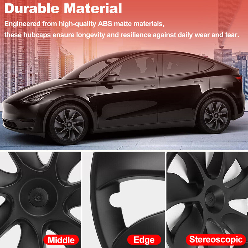 Accecar Tesla Model Y Wheel Cover Set 19-Inch (4-Pc) for 2020-2023 Models Wheel Rim Protectors Hubcap