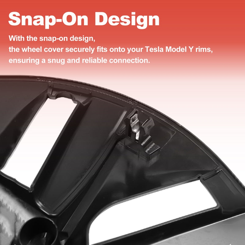 Accecar Tesla Model Y Wheel Cover Set 19-Inch (4-Pc) for 2020-2023 Models Wheel Rim Protectors Hubcap