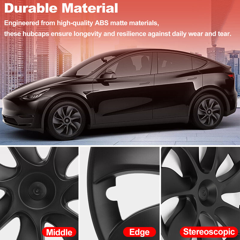 Accecar Tesla Model Y Wheel Cover Set 19-Inch (4-Pc) for 2020-2023 Models Wheel Rim Protectors Hubcap - Original