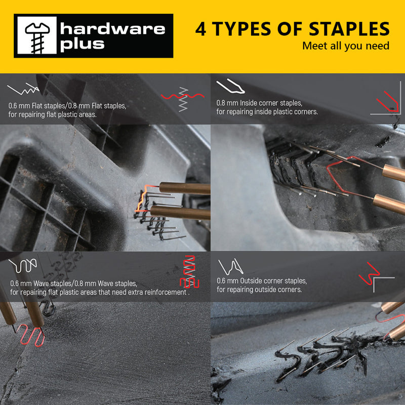 HARDWARE PLUS Cordless Plastic Welder Hot Stapler 200 Staples Garage Tool Repair