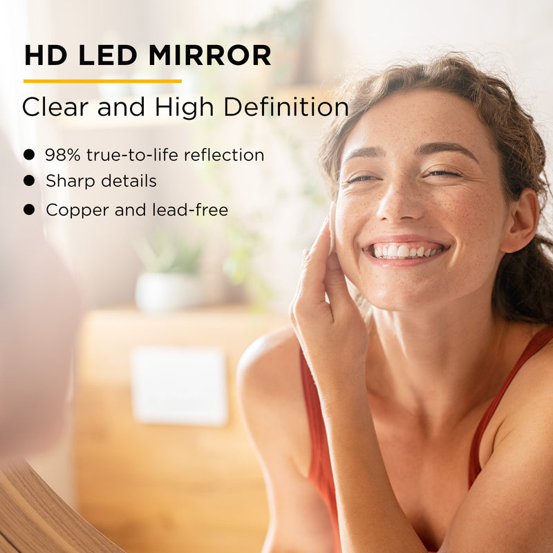 Viviendo Bathroom Shaving Mirror Cabinet LED Light Vanity Stainless Steel 90 x 72cm 3 Door
