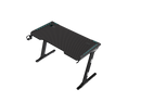 Viviendo Gaming Desk with RGB lighting 1.4m - Single Panel Black
