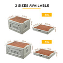 Viviendo Portable Heavy Duty 3-Way Open Camping Storage Box Foldable and Stackable Container - 30L