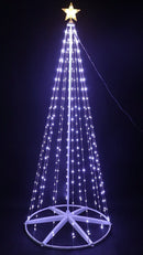 CarolCraft Christmas Lights 318 LED Fairy Light Tree 2.4m Outdoor Home Decorations 3D