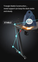 RGB Gaming Desk with triangle stable construction metal support