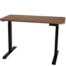 Viviendo Electric Standing Desk Dual Motorised Height Adjustable Sit Stand Workstation 1.4m Walnut Colour - Black Base