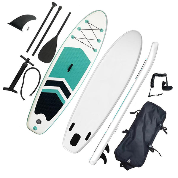 MaxU 10'6'' Inflatable Paddle Board 3.2m SUP Surfboard Stand Up Paddleboard with Bonus Accessories - Black / Green