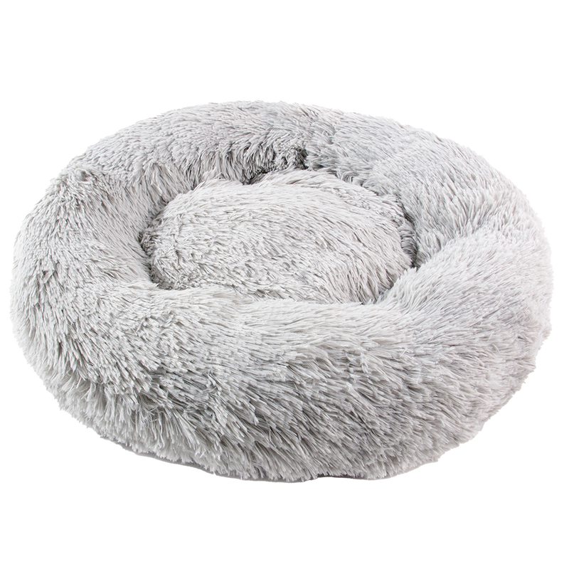 Furbulous Calming Dog or Cat Bed in Light Grey - Large 70cm x 70cm